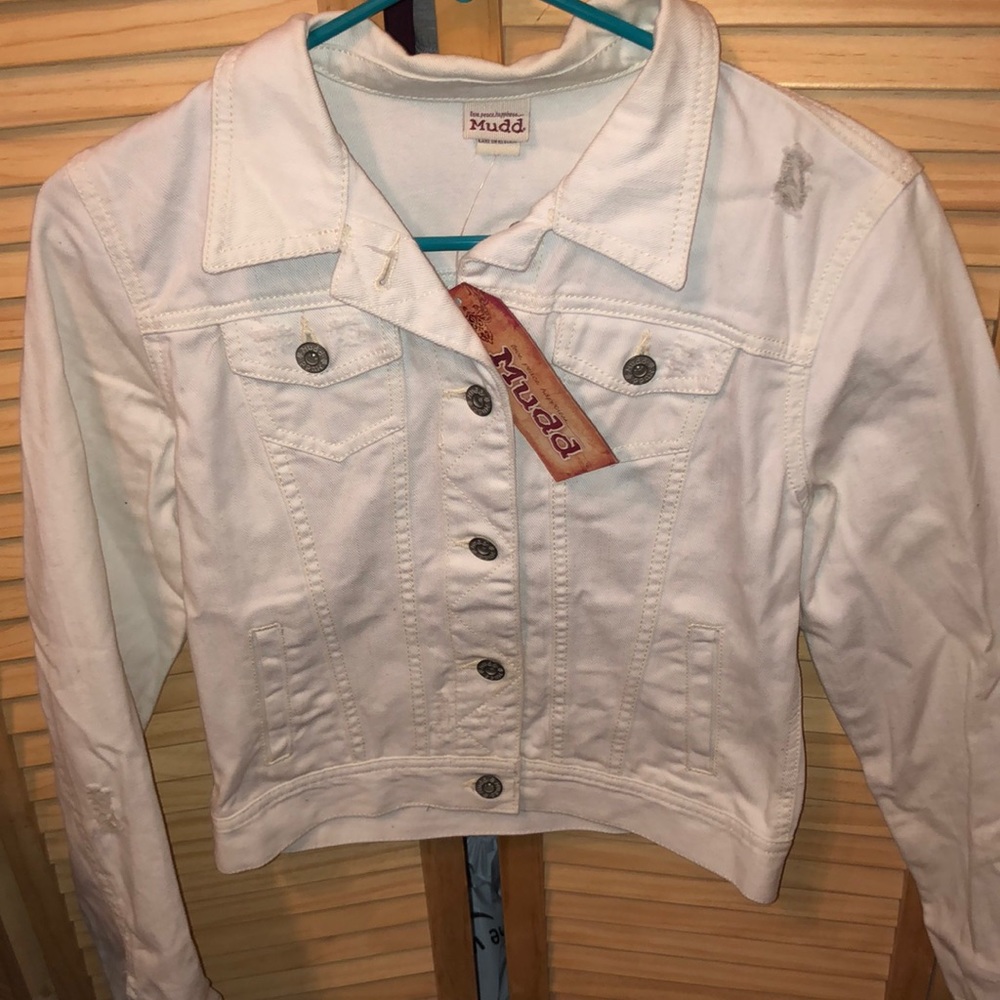 White jean jacket